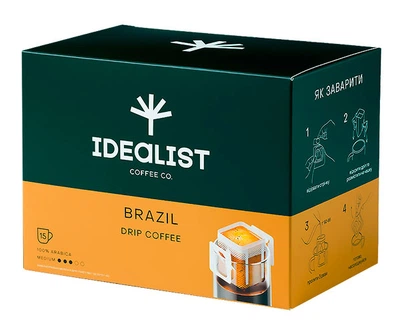Дрип-кофе IDEALIST COFFEE & CO. Бразилия 15 шт