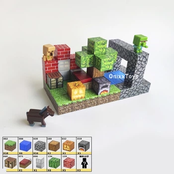 Конструктор магнітний Майнкрафт кубики на магнітах 60 деталей блоки Minecraft Фігурки в комплекті