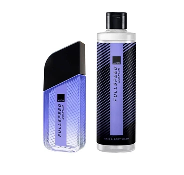 Мужской парфюмированный набор 2-в-1 Avon Full Speed Quantum: Туалетная вода Full Speed Quantum 100 мл + Шампунь-гель для душа Full Speed Quantum 250 мл
