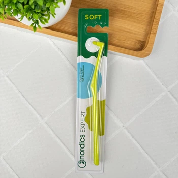 Зубна щітка Nordics монопучкова Single Tuft Soft (салатова), 1 шт