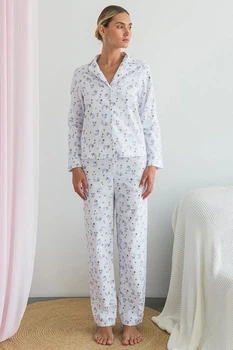 Пижама Forli Пижамный костюм из фланели с брюками Moon XXL Белый FL0057-24-69_XXL