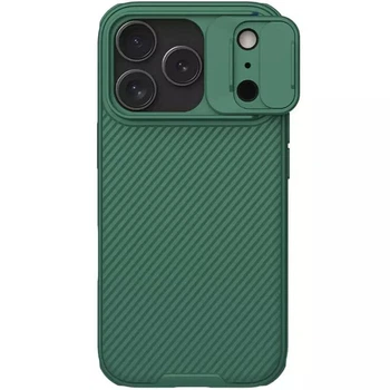 Противоударный Карбоновый чехол Nillkin CamShield Pro для Apple iPhone 17 Pro Max (6.9") Зеленый / Deep Green