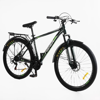 Велосипед Спортивный Corso Fisher 29" дюймов с оборудованием Shimano 21 скорость (FS-31182) рама стальная 21", собран на 75%