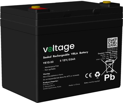 Akumulator AGM Voltage 12V 33Ah (VE12-33)