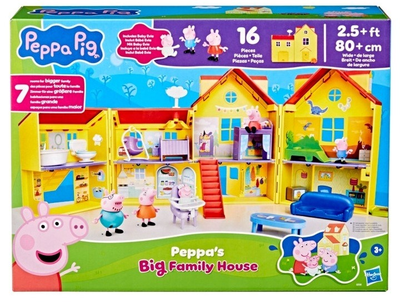 Zestaw zabawkowy Peppa Pig Duży domek Peppy 80 cm + figurki i akcesoria G0508 (5010996308092)