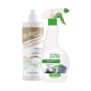 Набір для посуду та кухні Mr. Wipes Farmasi (Засіб для миття посуду+антижир)