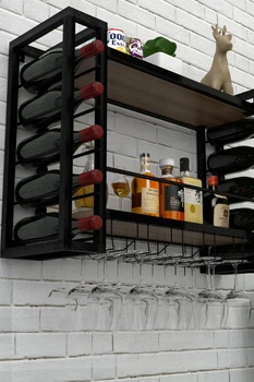 Настенная винная полка в стиле лофт EcoLoft Альтрас DSP-1269 Монтеверде