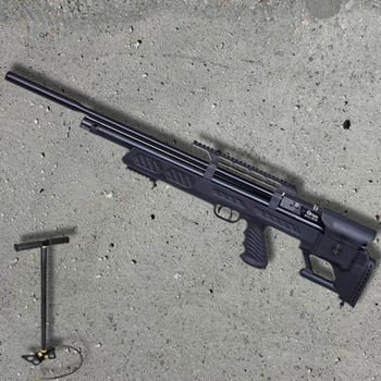 Пневматична гвинтівка Hatsan BullBoss PCP 4.5 мм з насосом Artemis 30D — bullpup-гвинтівка 36 Дж, регульована, для точних тренувань