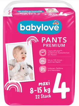 Подгузники-трусики Babylove premium 4 (8-15кг) 22шт