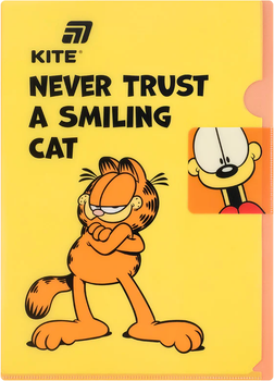 Набір папок-куточків з клапаном Kite Garfield А4 Матові Жовті х 12 шт (GF25-248-1)