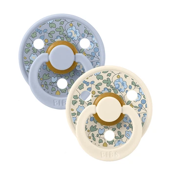 Соска пустышка BIBS x Liberty Colour Latex Round – Eloise Dusty Blue / Ivory Mix (2шт в упаковке) 0-6мес.
