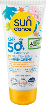 Детский солнцезащитный крем SUNDANCE Kids MED ultra sensitiv SPF 50, 100 мл