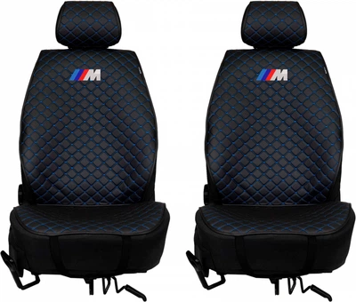 Накидки на сиденье автомобиля EVAtech ECO PRO BMW M черный ромб с синей нитью черный кант 2 шт (SCASDRBLB2V006)