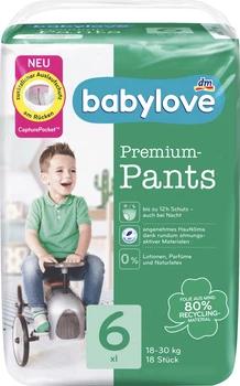 Подгузники-трусики Babylove premium 6 (18-30кг) 18шт