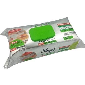 Вологі серветки для прибирання кухні Sleepy Easy Clean Bergamot 50 шт.