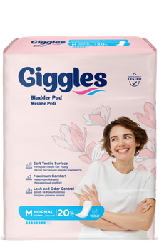 Прокладки урологічні жіночі Giggles Bladder Pad M Normal 20 шт 8 крап.