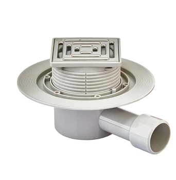 Трап для душа квадратный 10*10 см Koer FD14-100x100-90 с угловым выходом AC0661