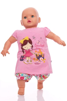 Летний костюм для девочки футболка с шортами Beautiful day розовый Melvin Kids 92 см (50358)
