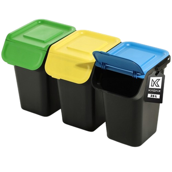 Набір контейнерів для сміття Kadax 25 л х 3 шт (5903699492826)