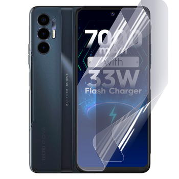Плёнка гидрогелевая матовая для Tecno Pova 3 (LF7n) протиударная прозрачная