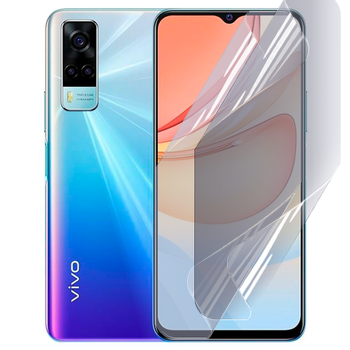 Антишпион приватная плёнка гидрогелевая для смартфона Vivo Y33 противоударная прозрачная