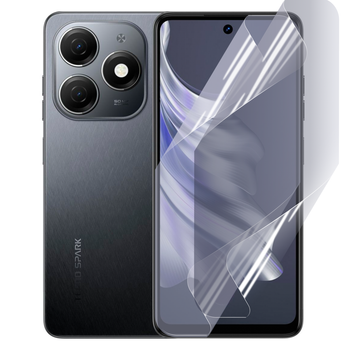 Антишпион приватная плёнка гидрогелевая для смартфона Tecno Spark 20 противоударная прозрачная