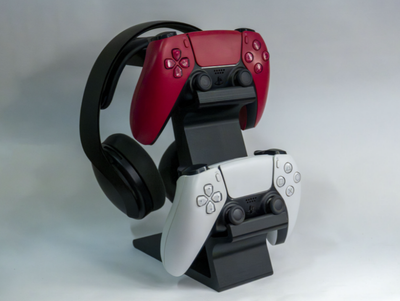 Подставка для 2х геймпадов и наушников Sony Playstation 5 (PS5)