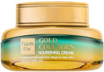 Krem do twarzy FarmStay Gold Collagen Nourishing odżywczy 55 ml (8809635230491)
