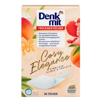 Ароматизированные салфетки для сушильной машины Denkmit Cosy Elegance, 36 шт