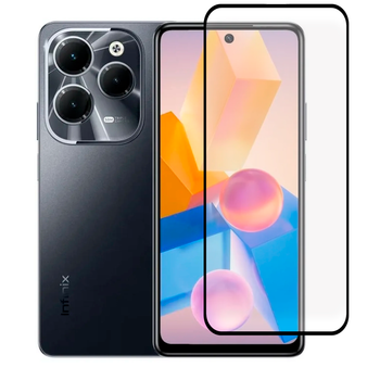 Защитное стекло для телефона Infinix Hot 40 противоударное полноэкранное черное
