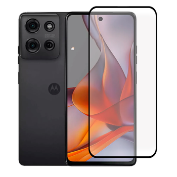 Защитное стекло для телефона Motorola Moto G75 противоударное полноэкранное черное