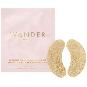Золотые патчи под глаза для избавления от тёмных кругов и отёков Wander Beauty Baggage Claim Gold Eye Mask 4 г