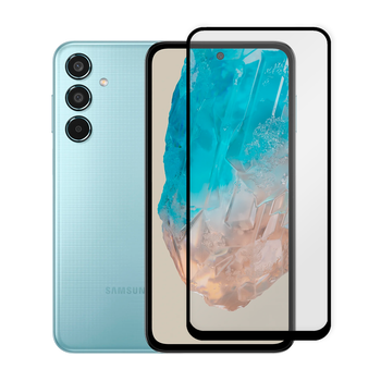 Защитное стекло для телефона Samsung Galaxy M35 (SM-M356B) противоударное полноэкранное черное