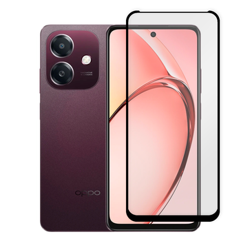 Защитное стекло для телефона Oppo A3x противоударное полноэкранное черное