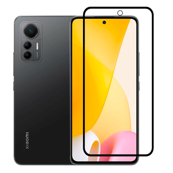 Защитное стекло для телефона Xiaomi 12 Lite противоударное полноэкранное черное