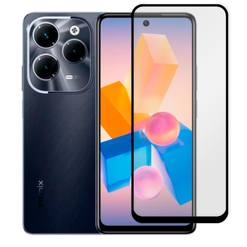 Защитное стекло для телефона Infinix Hot 40 Pro противоударное полноэкранное черное