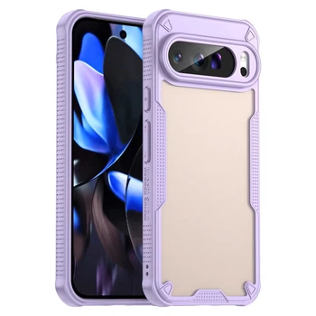 Противоударный чехол Frosted PC AirBag для Google Pixel 9 Pro XL пурпурный матовый