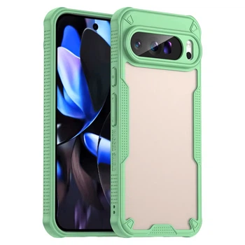 Противоударный чехол Frosted PC AirBag для Google Pixel 9 Pro XL зеленый матовый