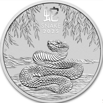 Серебряная монета Австралии Год Змеи от Perth Mint 2024