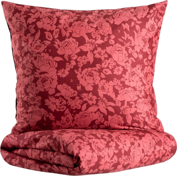 Komplet pościeli Homla Margot Poszewka na pościel 220 x 200 cm + 2 poszewki na poduszki 70 x 80 cm z mikrofibry we wzór Bordowy (5906496753572)