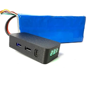 Переходник адаптер блок питания от FPV батареи аккумулятора с разъемом XT60 2 USB 1 Type C для зарядки телефона