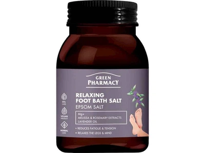 Сіль для ванни ніг GREEN PHARMACY 400г пляшка Relaxing Foot Bath Salt Розслаблювальна