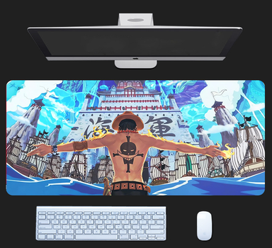 Игровая поверхность, коврик для мышки с Аниме принтом "Ван Пис / One piece" Портгас Д. Эйс 800*300*3 мм 0105