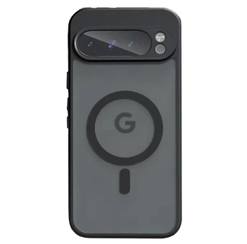Противоударный чехол Matte Magsafe для Google Pixel 9 Pro XL черный бампер