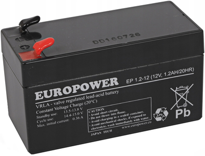 Akumulator AGM EuroPower EP 12V 1.2Ah (EP 1.2-12)