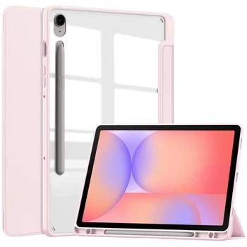 Чохол Clear Acrylic Samsung Galaxy Tab S10 FE, S10 Lite, S9, S9 FE з місцем для стилуса Рожевий