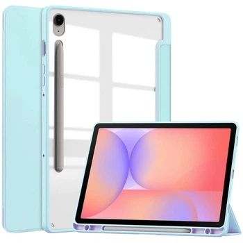 Чехол Clear Acrylic Samsung Galaxy Tab S10 FE, S10 Lite, S9, S9 FE с местом для стилуса Голубой