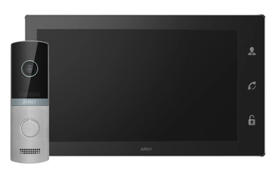 Комплект ARNY AVD-1421 (AVD-1040 2Мп 10'' IPS PiP + AVP-NG230 1Мп 120°), Black + Silver