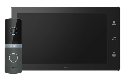 Комплект ARNY AVD-1421 (AVD-1040 2Мп 10'' IPS PiP + AVP-NG230 1Мп 120°), Black + Graphite