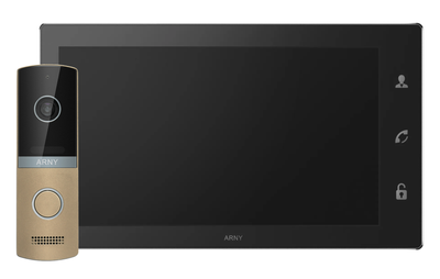 Комплект ARNY AVD-1421 (AVD-1040 2Мп 10'' IPS PiP + AVP-NG230 1Мп 120°), Black + Champagne